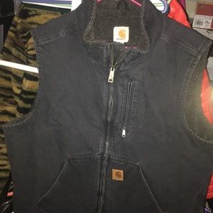 Carhartt sandstone Sherpa lined vest